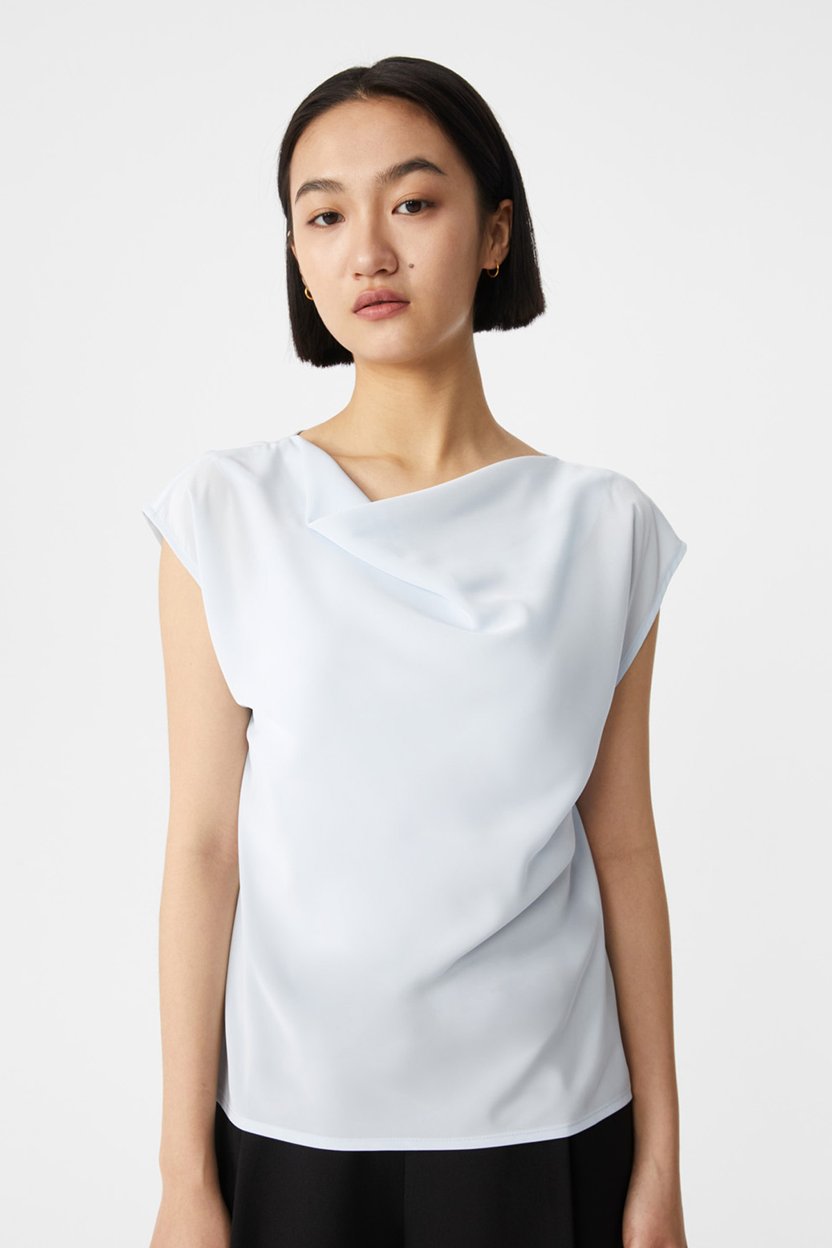 BREEZE 垂領蓋袖上衣 女（天藍）