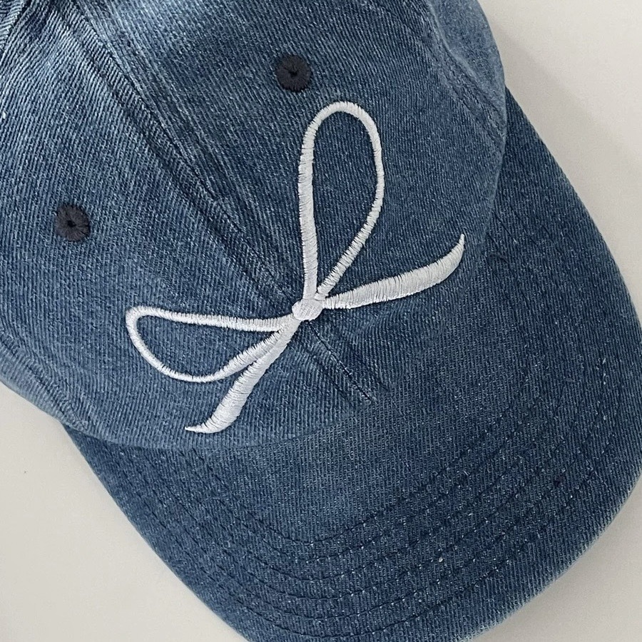 珍珠蝴蝶結牛仔老帽/二色