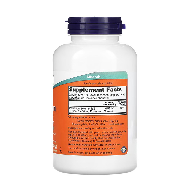 NOW Foods, Potassium Citrate Pure Powder, 12 oz (340 g)