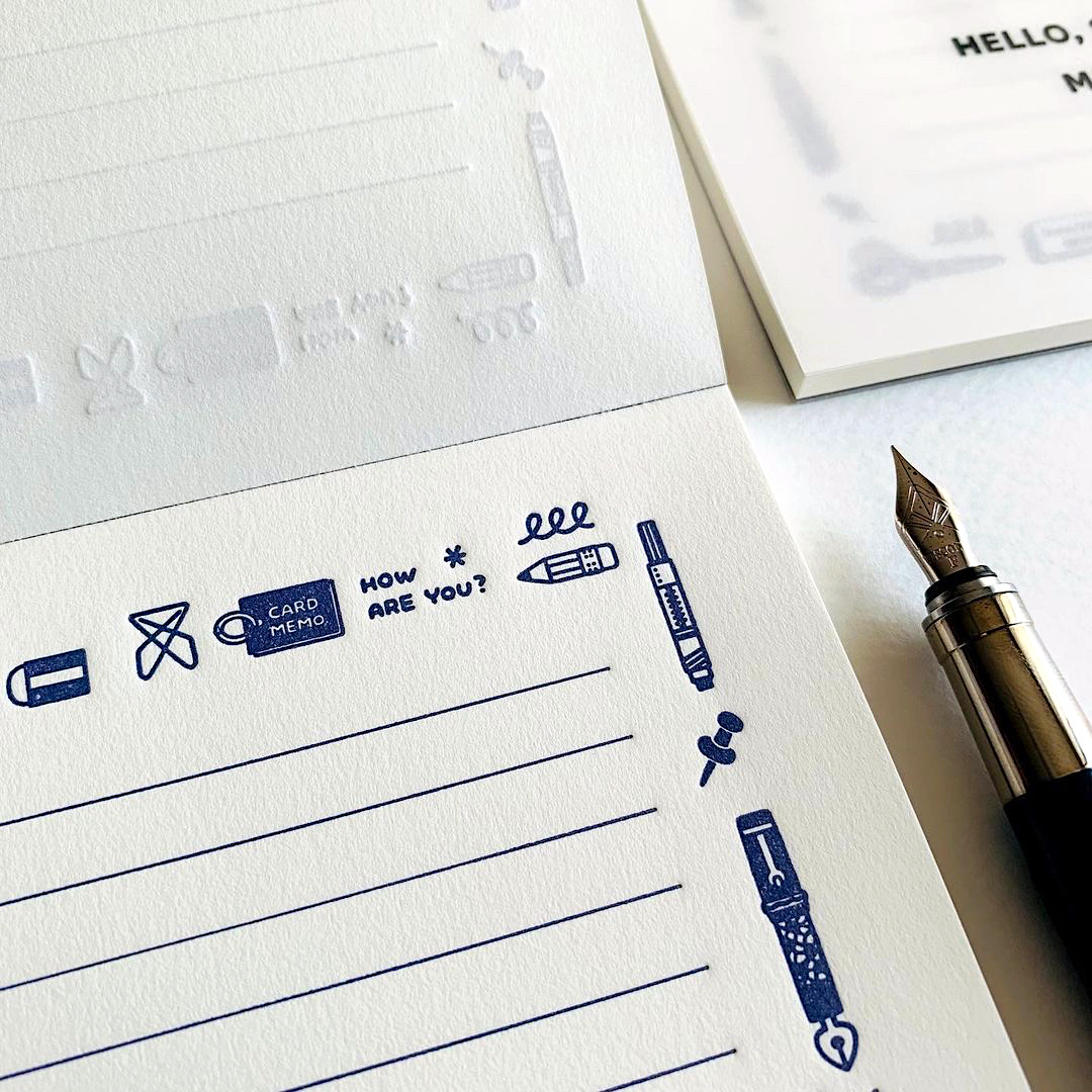 Oeda Letterpress x Eric Message Pad | **3 sheets**