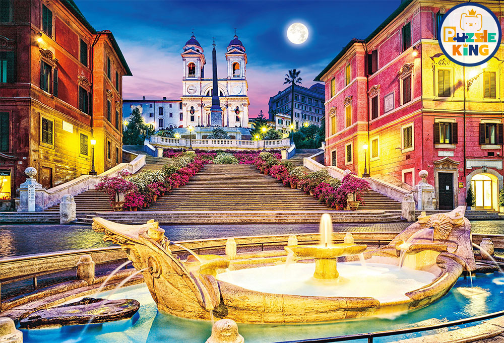 義大利-月夜的西班牙廣場