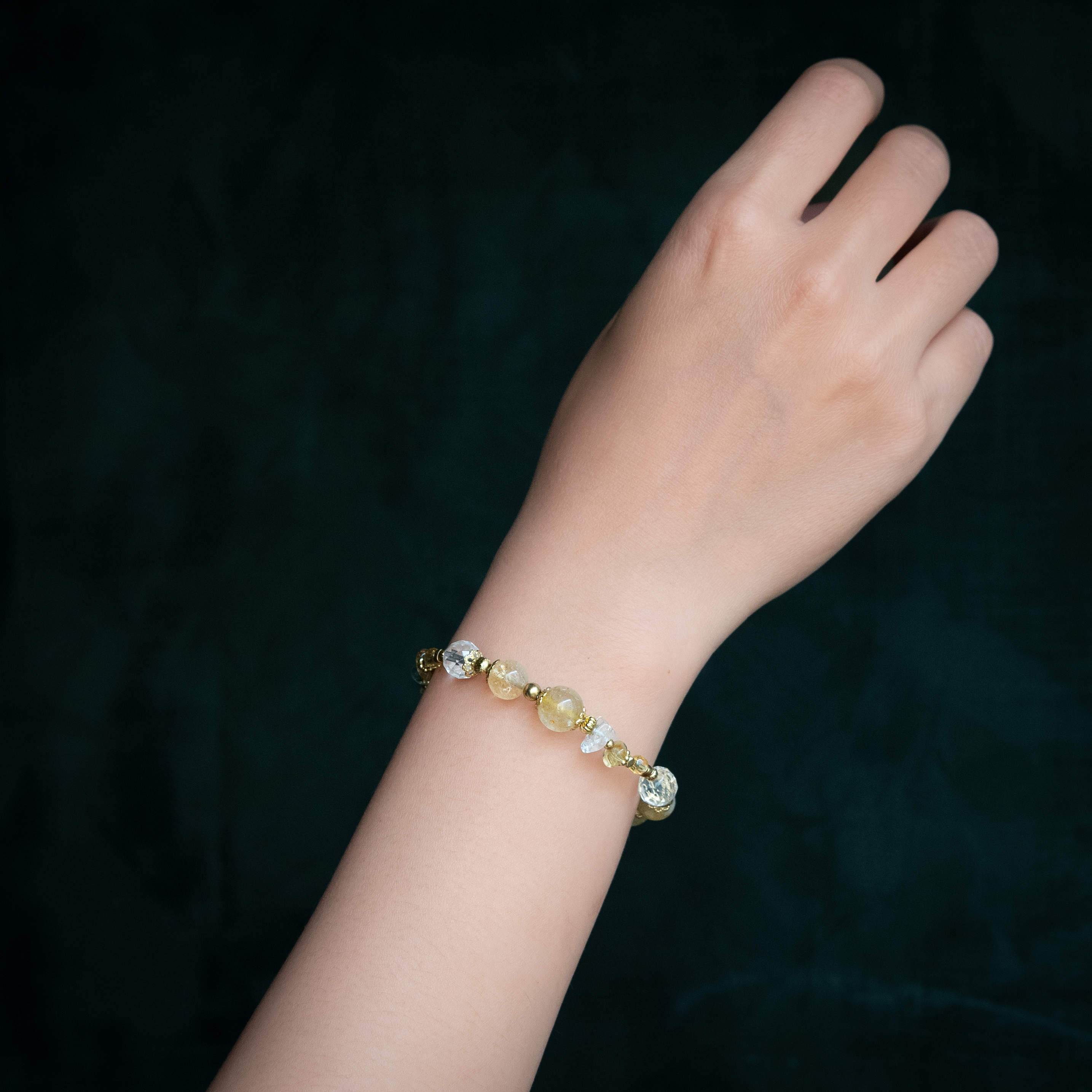 愛我一萬年｜鈦晶白水晶手鍊 C1602