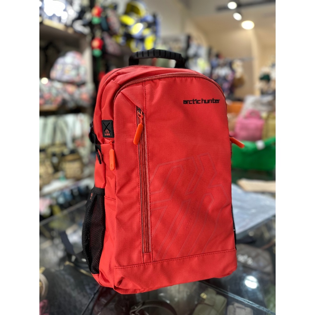 現貨 Arctic hunter 柳橙橘 多功能男用後背包 多功能電腦包 防潑水電腦包 男生後背包 #B00387