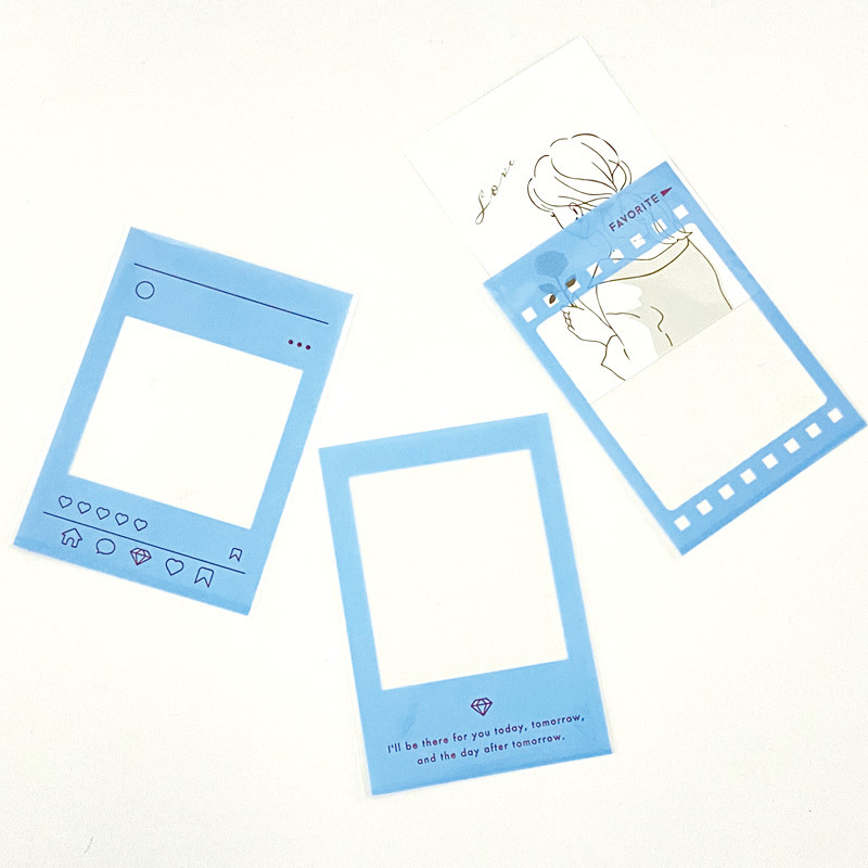 OSHIIRO偶像小卡保護套/藍 20入