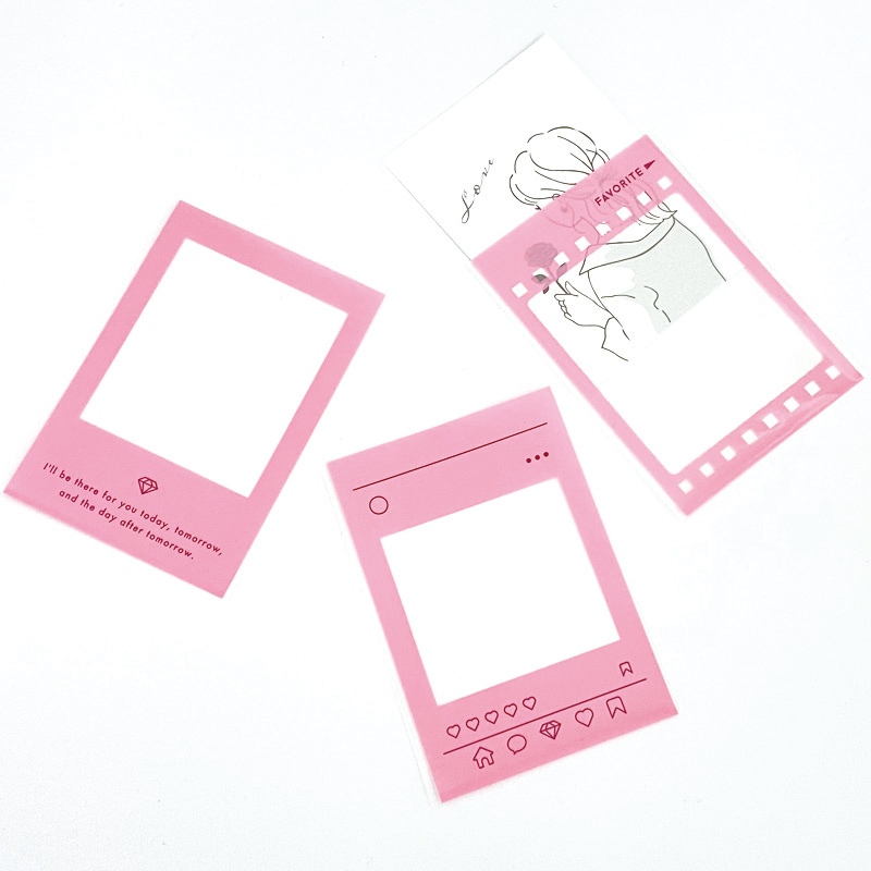 OSHIIRO偶像小卡保護套/粉 20入