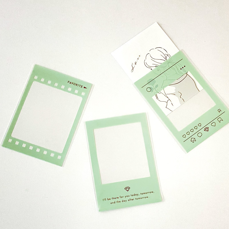 OSHIIRO偶像小卡保護套/綠 20入