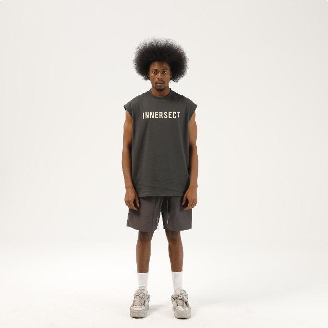 陳冠希 Clot INNERSECT 三生萬物 FOG風 美式街頭 簡約 胸口INNERSECT 大標 坦克背心 24年春夏新款 無袖背心 男女同款 INN24SSTTE055*