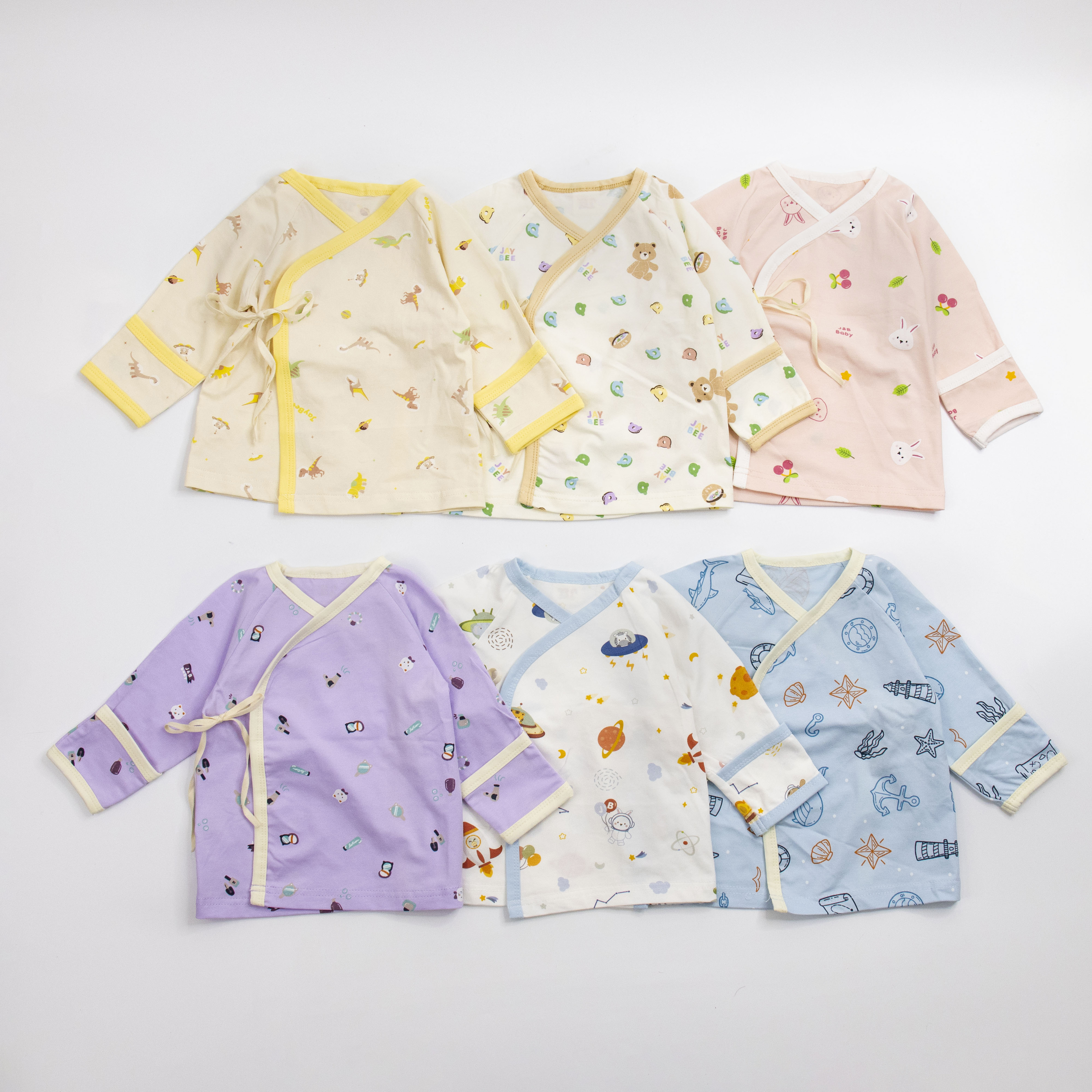 【JB1022】動物們去太空。霜柔棉長袖肚衣