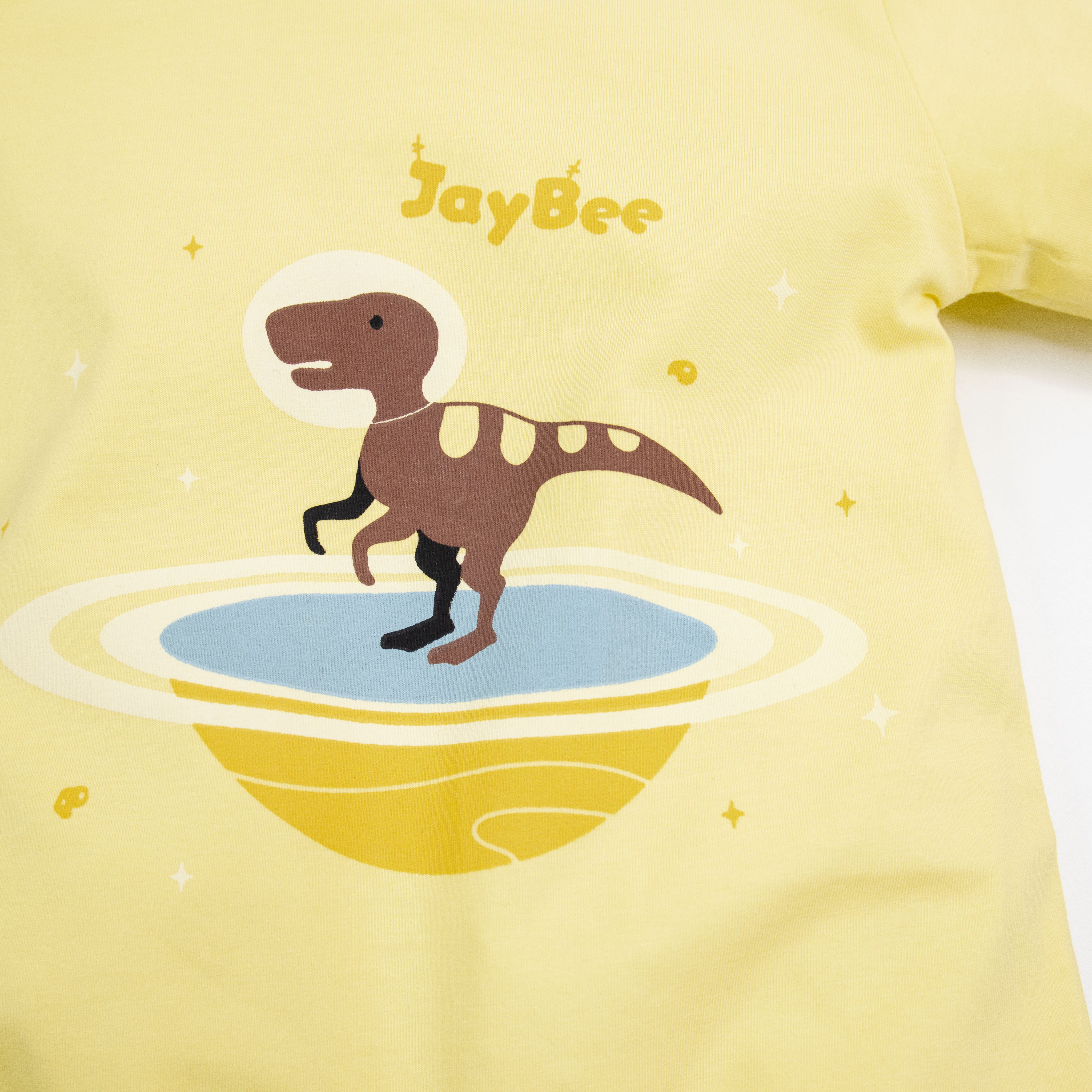 【JB1015】太空恐龍。霜柔棉長袖連身衣/爬服