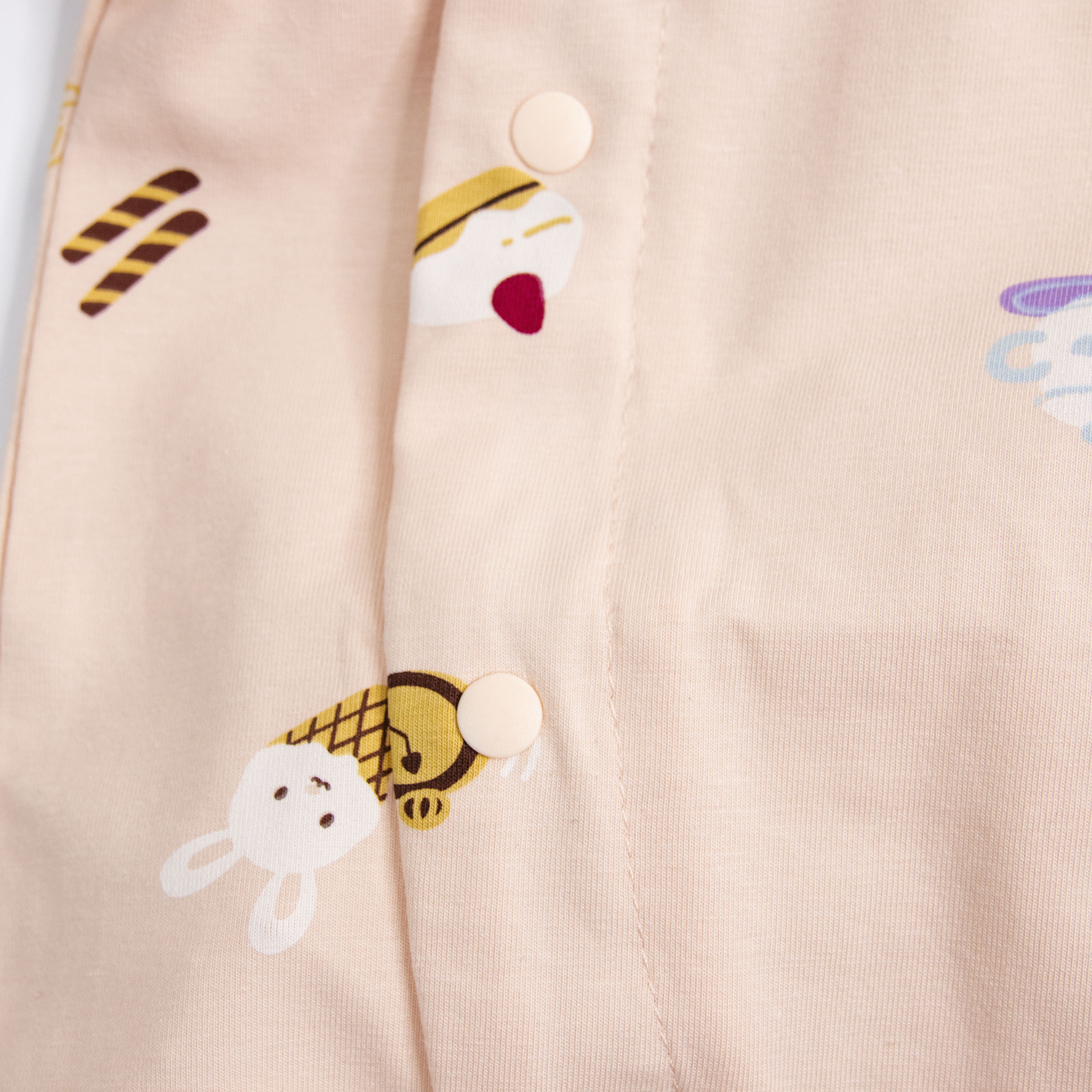 【JB1004】愛麗絲兔。霜柔棉長袖開襟連身衣/爬服