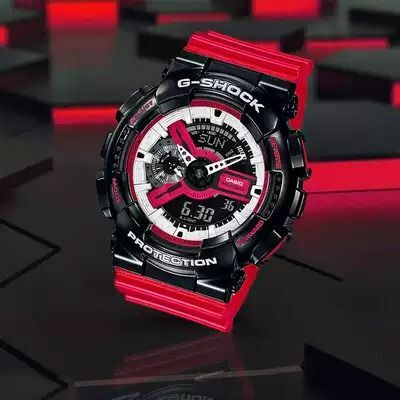 Casio G-Shock GA-110RB-1A 黑白紅 運動手錶  (香港行貨)