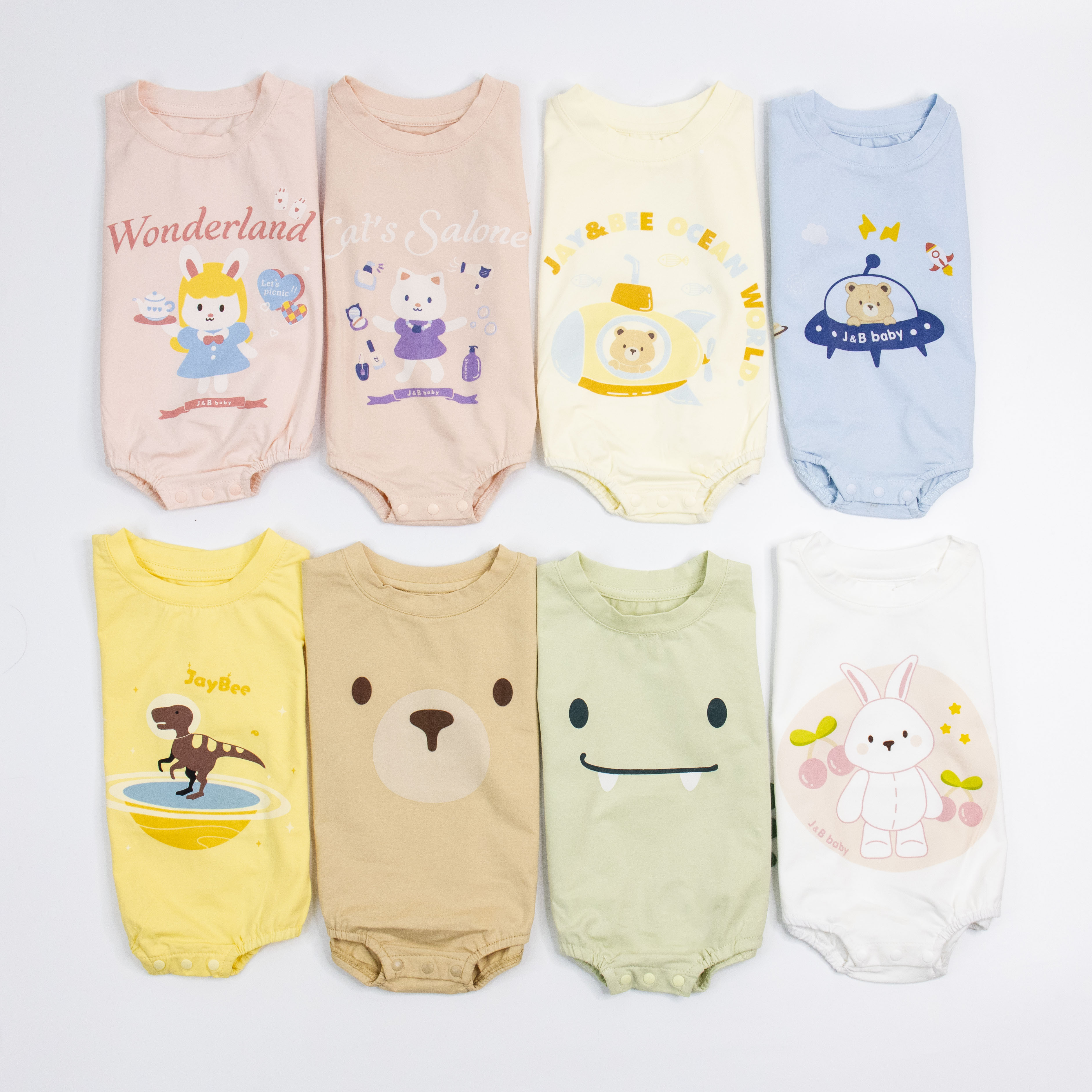 【JB1030】捷比熊幽浮。霜柔棉短袖包屁衣