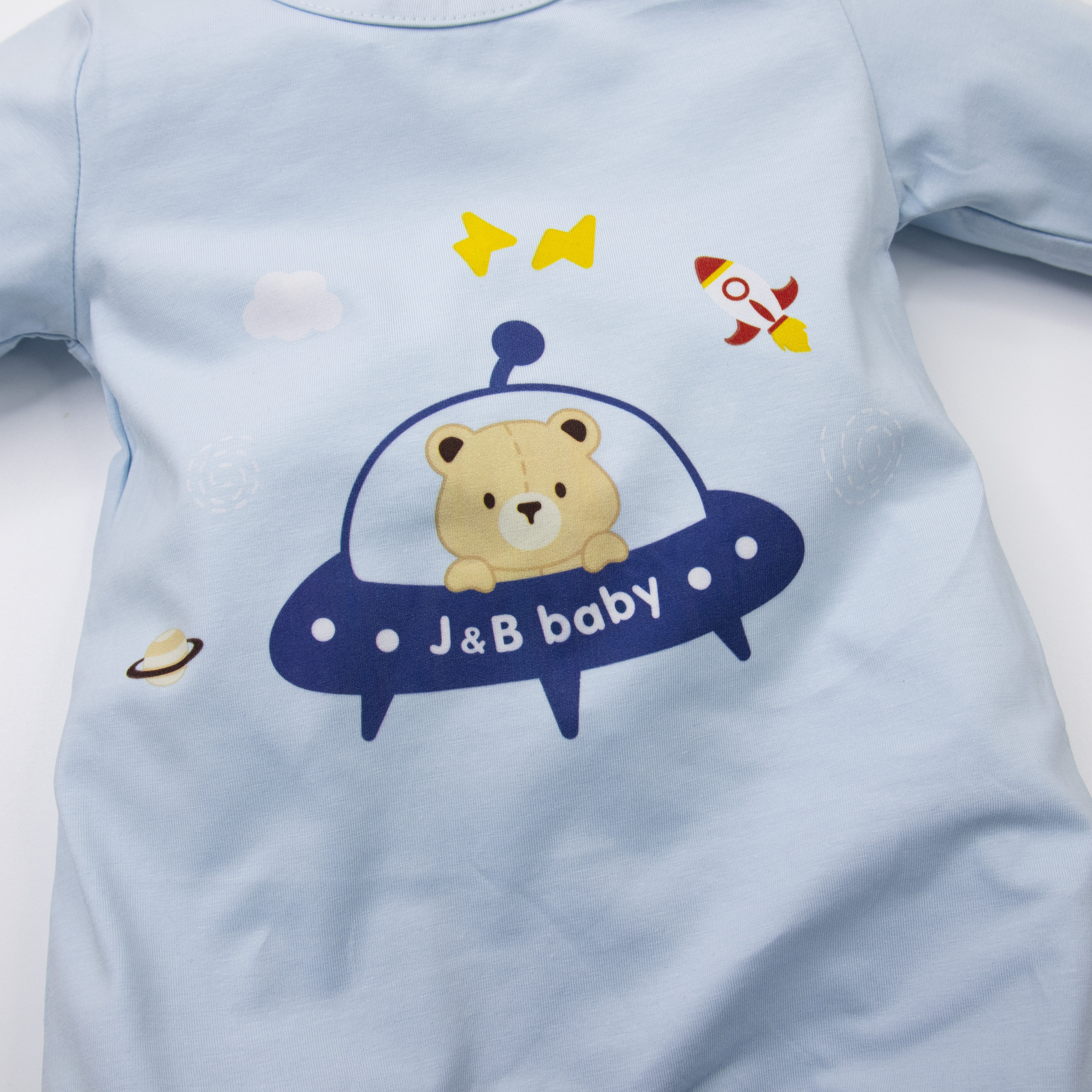 【JB1014】捷比熊幽浮。霜柔棉長袖連身衣/爬服