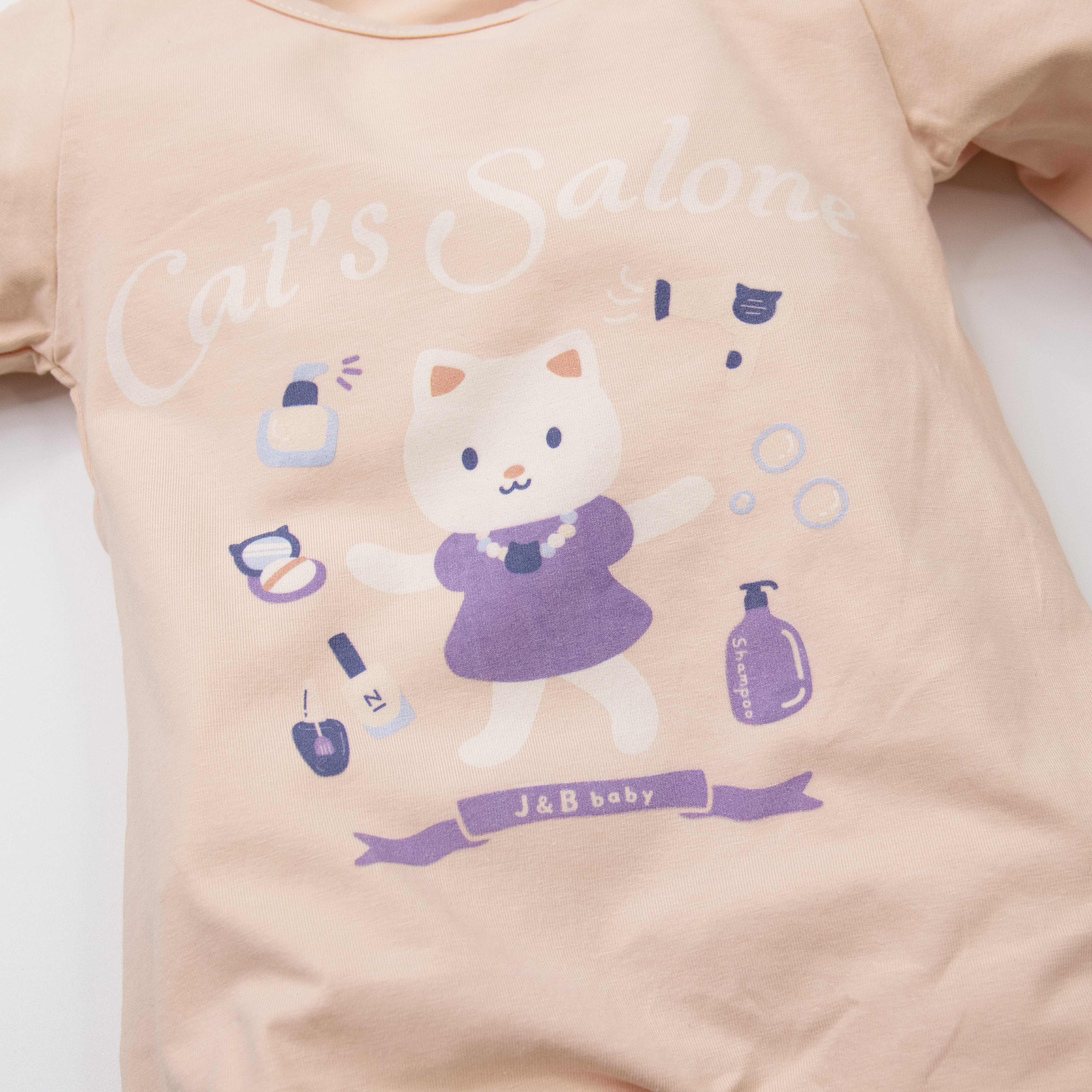 【JB1011】貓咪沙龍院。霜柔棉長袖連身衣/爬服