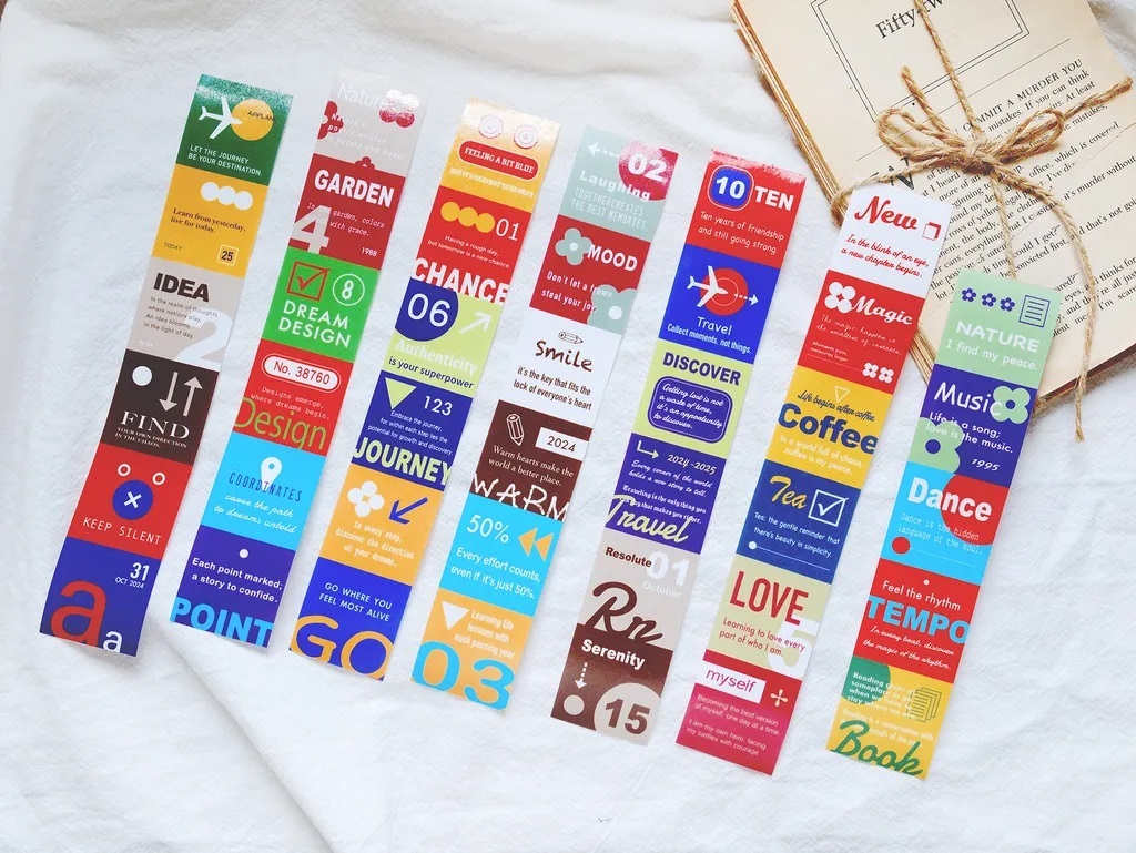 Sonia．Color Block Text 3.5cm單光紙膠帶 <整捲/分裝>