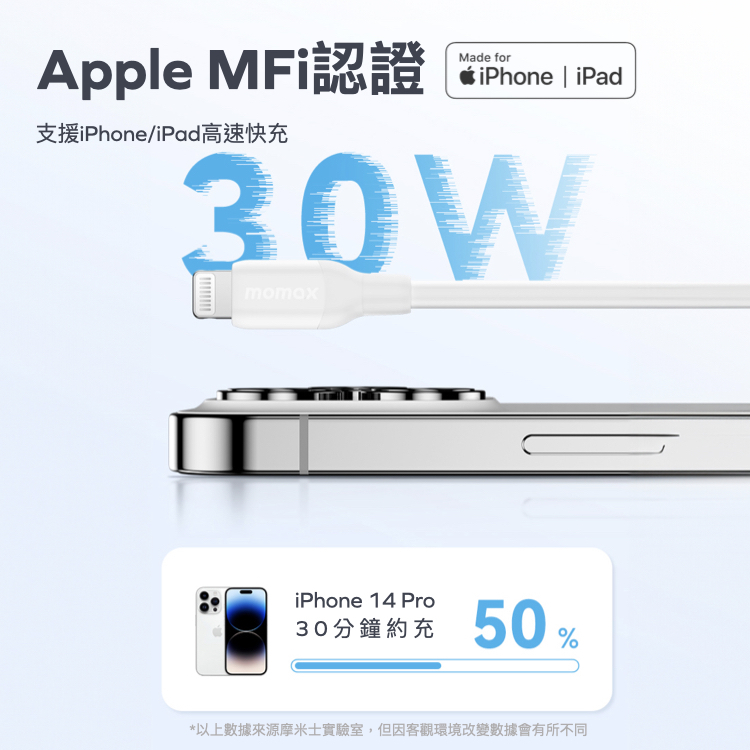 1-Link Flow USB-C to Lightning 充電線-(1.2m)