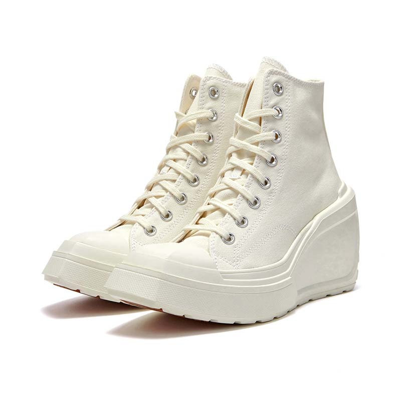 CONVERSE CHUCK 70 DE LUXE WEDGE HI 白高筒厚底鞋女鞋-A06479C