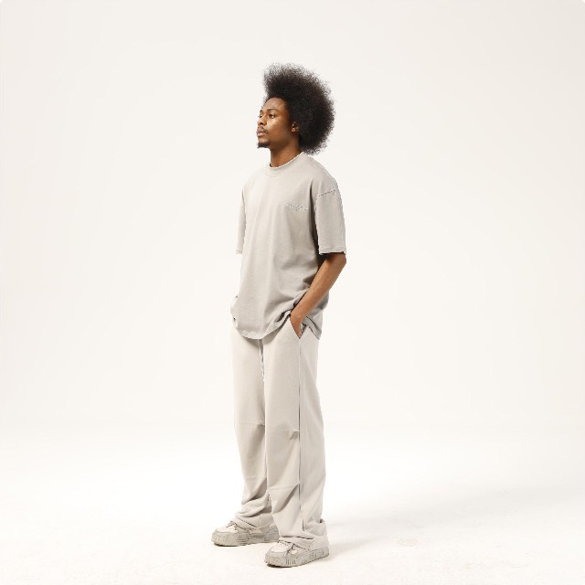 陳冠希 Clot INNERSECT X JERRY LORENZO 三生萬物 ESSENTIAL FOG 闊腿針織長褲 美式街頭 舒適 休閒長褲 純色 男女同款 INN24SSBPT051*