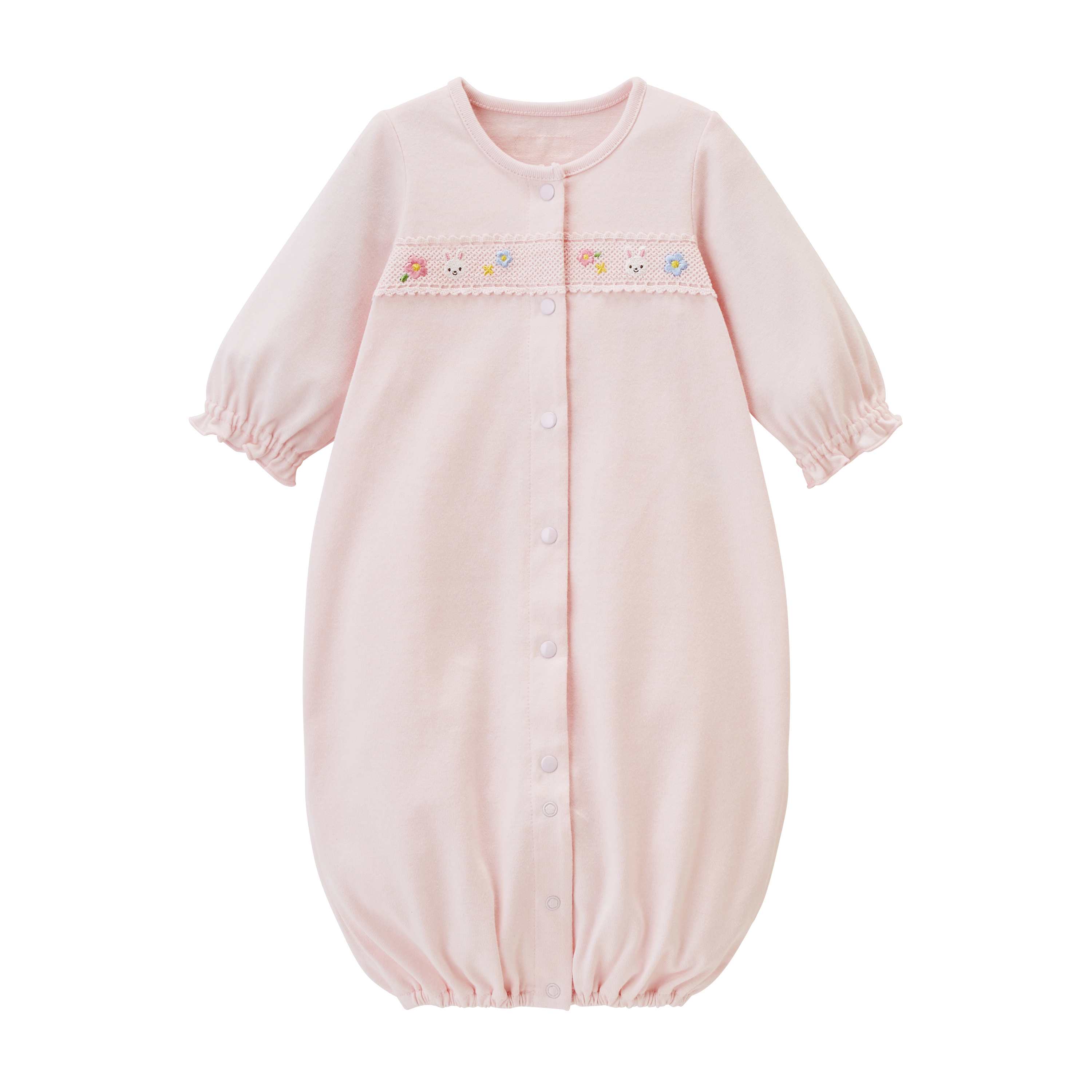 動物派對蕾絲兩穿連身衣-粉