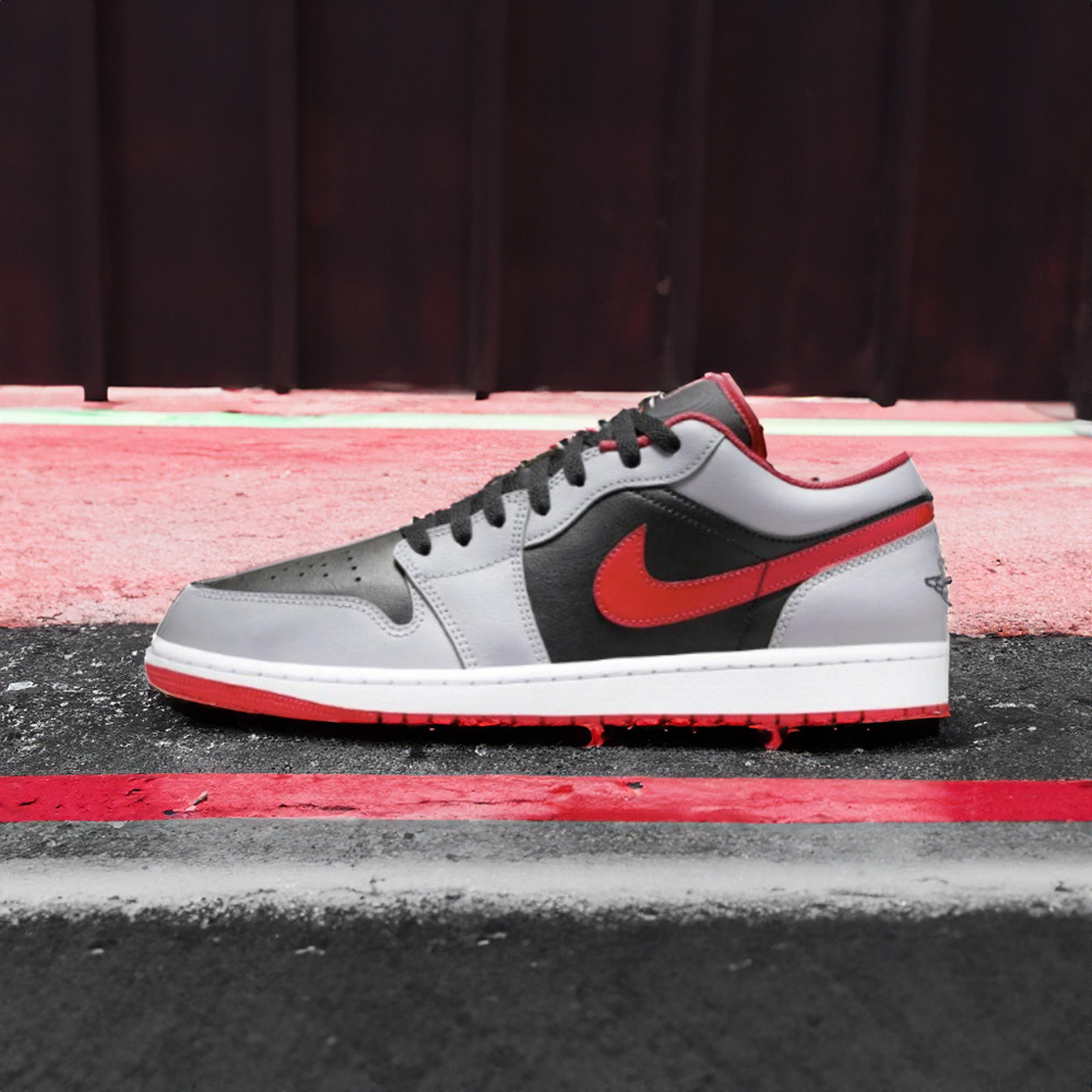 Air Jordan 1 Low Smoke Grey Gym Red 煙灰紅勾553558-060