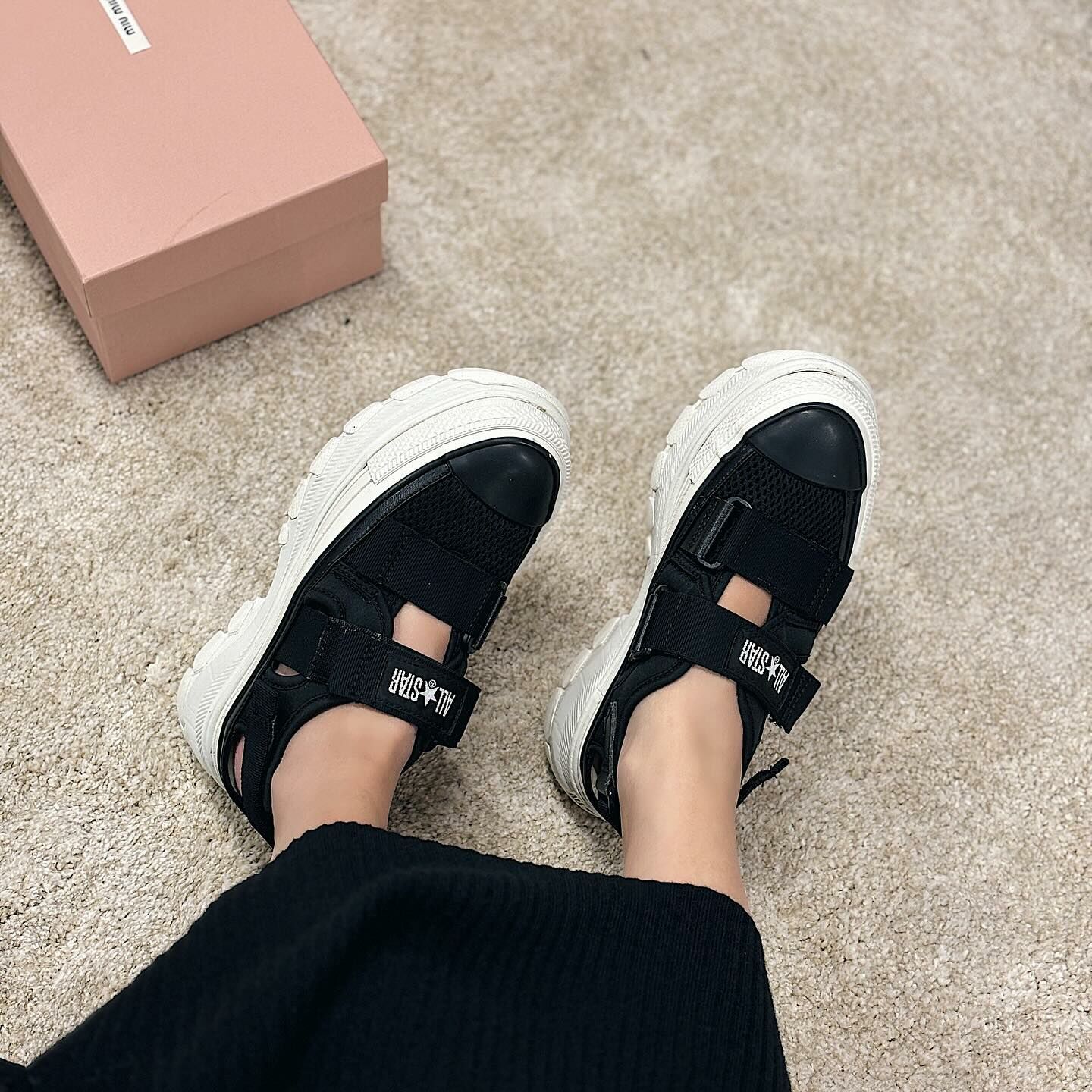 Converse All Star Trekwave Sandal OX 日本限定 黑色 白色 魔鬼沾 厚底 涼拖鞋 31310820 31310821