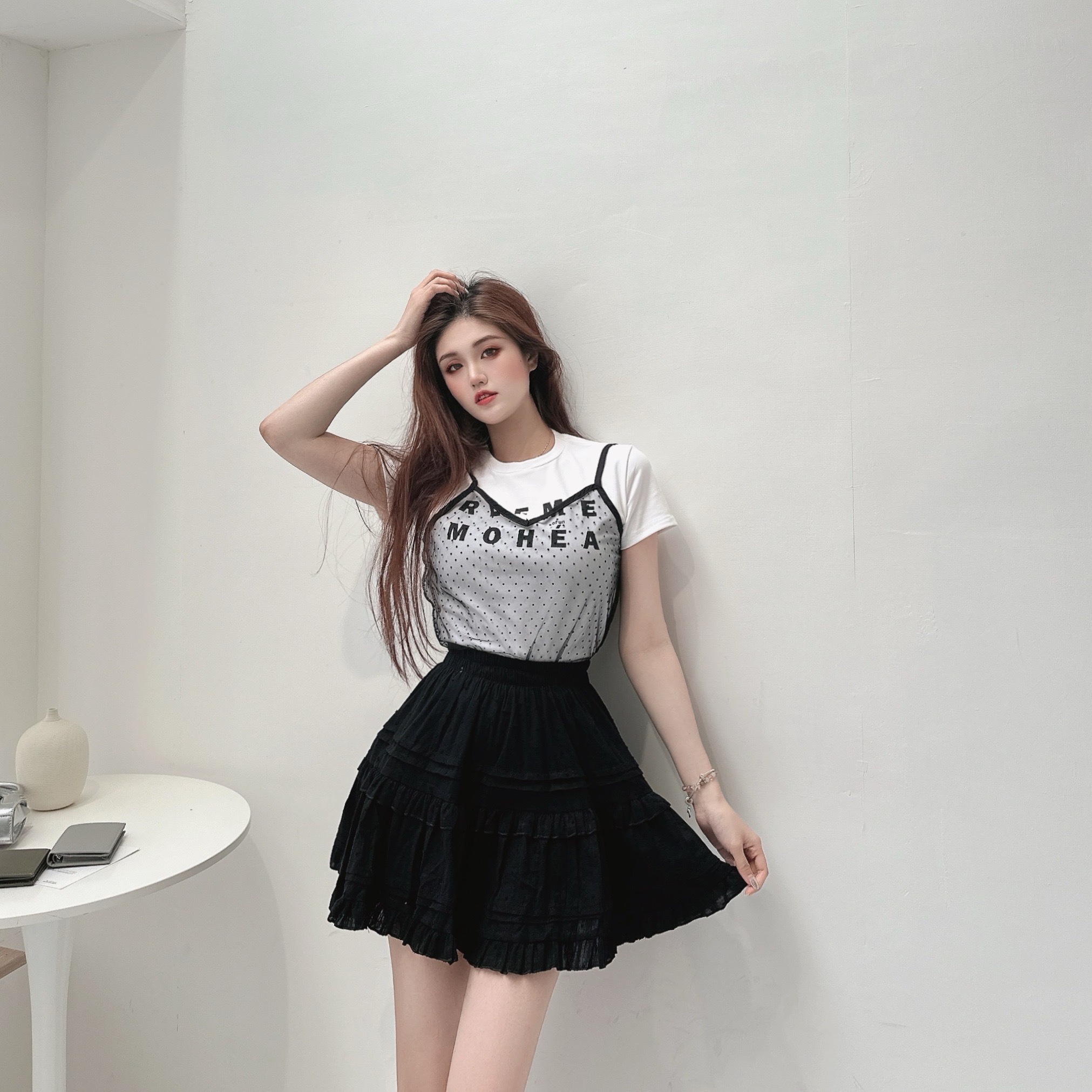 透視馬甲字母TEE/三色