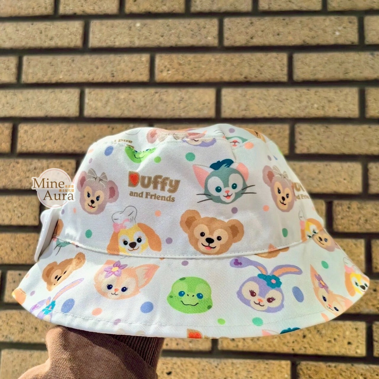 達菲 Duffy 和朋友們系列 滿版大頭圖案 漁夫帽 帽子 -上海迪士尼樂園