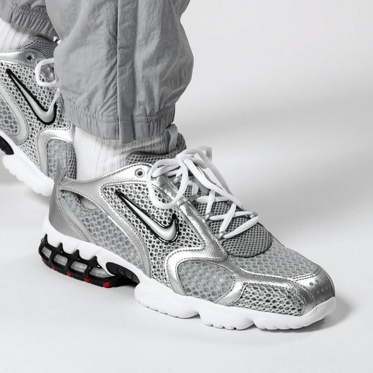 零碼特價 Nike Air Zoom Spiridon Cage 2 "Metallic Silver" 未來感 金屬銀 白 紅 CJ1288001