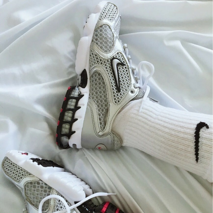 零碼特價 Nike Air Zoom Spiridon Cage 2 "Metallic Silver" 未來感 金屬銀 白 紅 CJ1288001