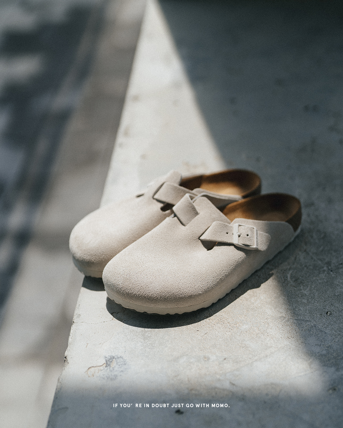 【預購】BIRKENSTOCK BOSTON 德國 勃肯足跡舒適鞋 麂皮古董白 1024731