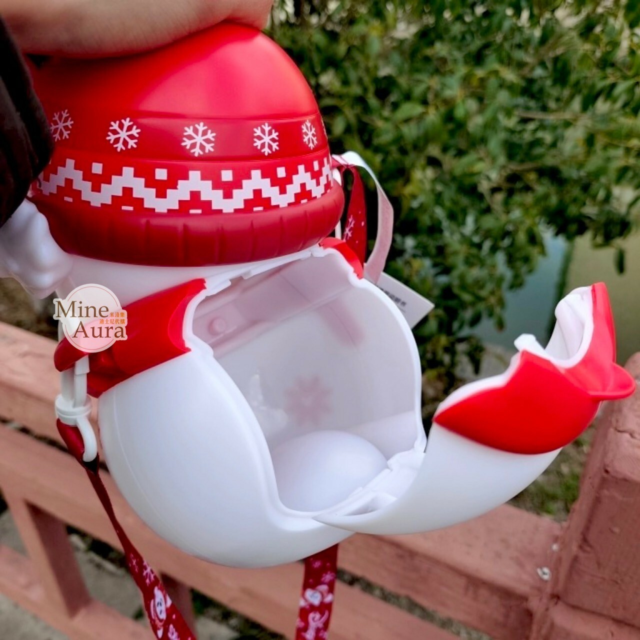 (限時特價) 聖誕限定 米奇 Mickey 雪人造型 爆米花桶 -上海迪士尼樂園