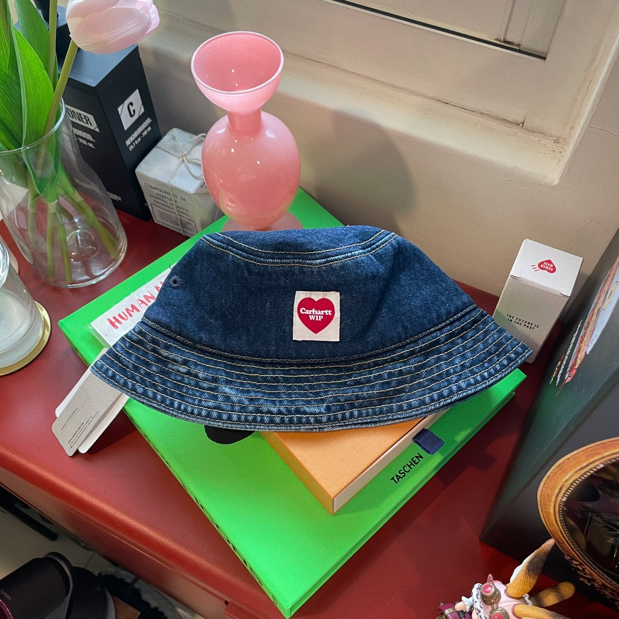 Carhartt WIP Nash Denim Bucket Hat 丹寧 牛仔 愛心 卡哈 漁夫帽 帽子