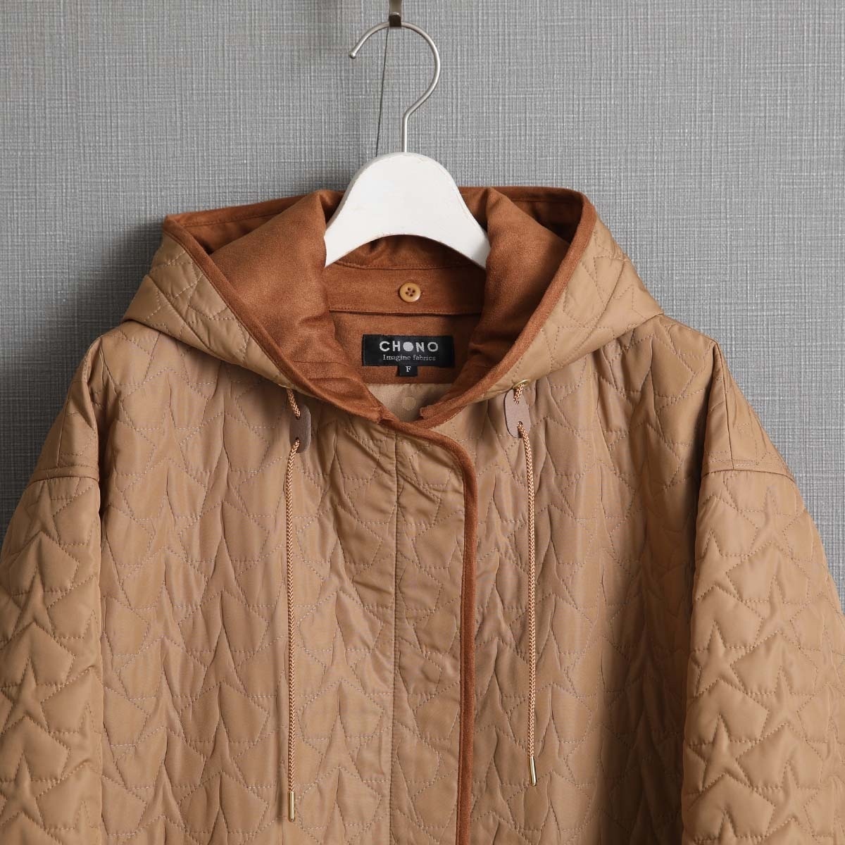 CHONO星柄2穿式長版外套（卡其）