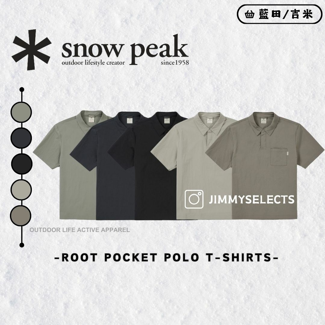 【代購】Snow Peak 雪諾必克 Root 春夏 口袋 玄彬 Polo衫 短袖 S24MURPS20