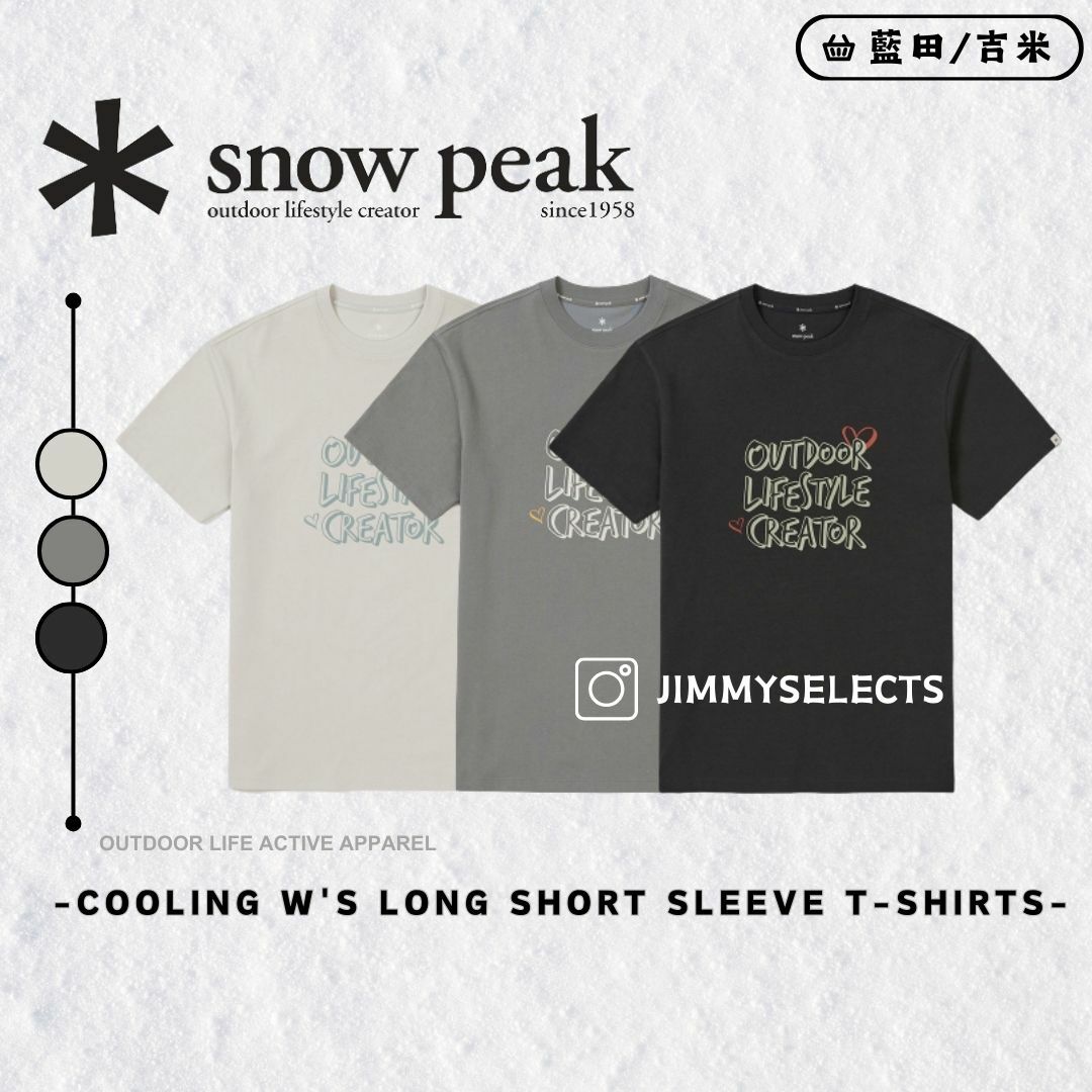 【代購】Snow Peak 雪諾必克 女 Cooling 文字 標語 圖案 短袖 短T S24MWFTS73