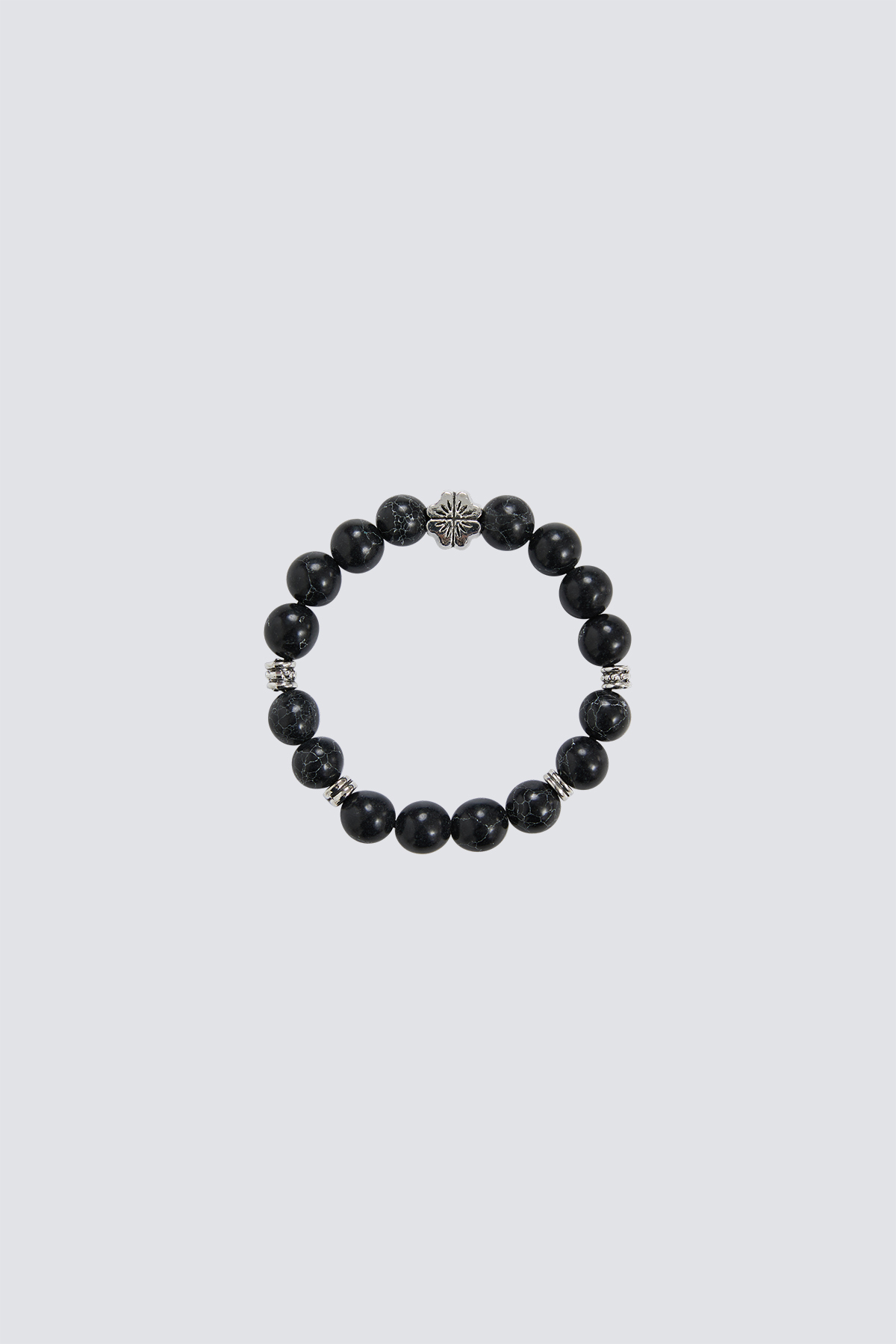 Lucky Clover Black Turquoise Bead Bracelet｜Black｜Hong Kong Original Design
