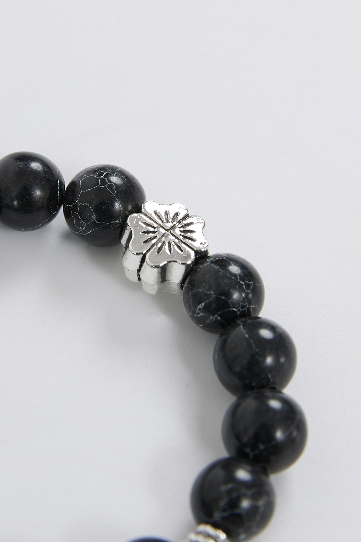 Lucky Clover Black Turquoise Bead Bracelet｜Black｜Hong Kong Original Design