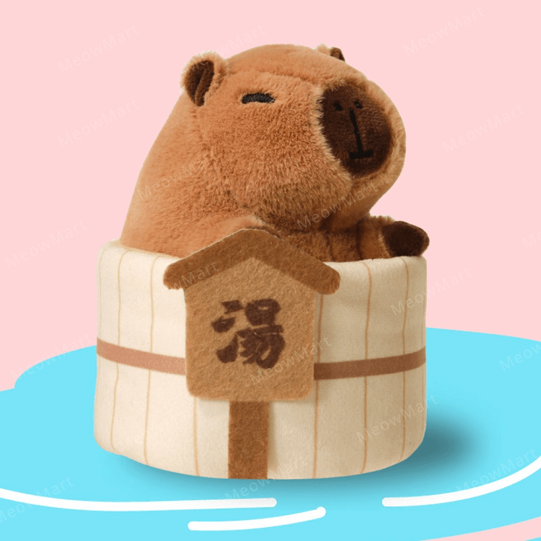 【限定8折】超萌水豚泡澡貓薄荷玩具