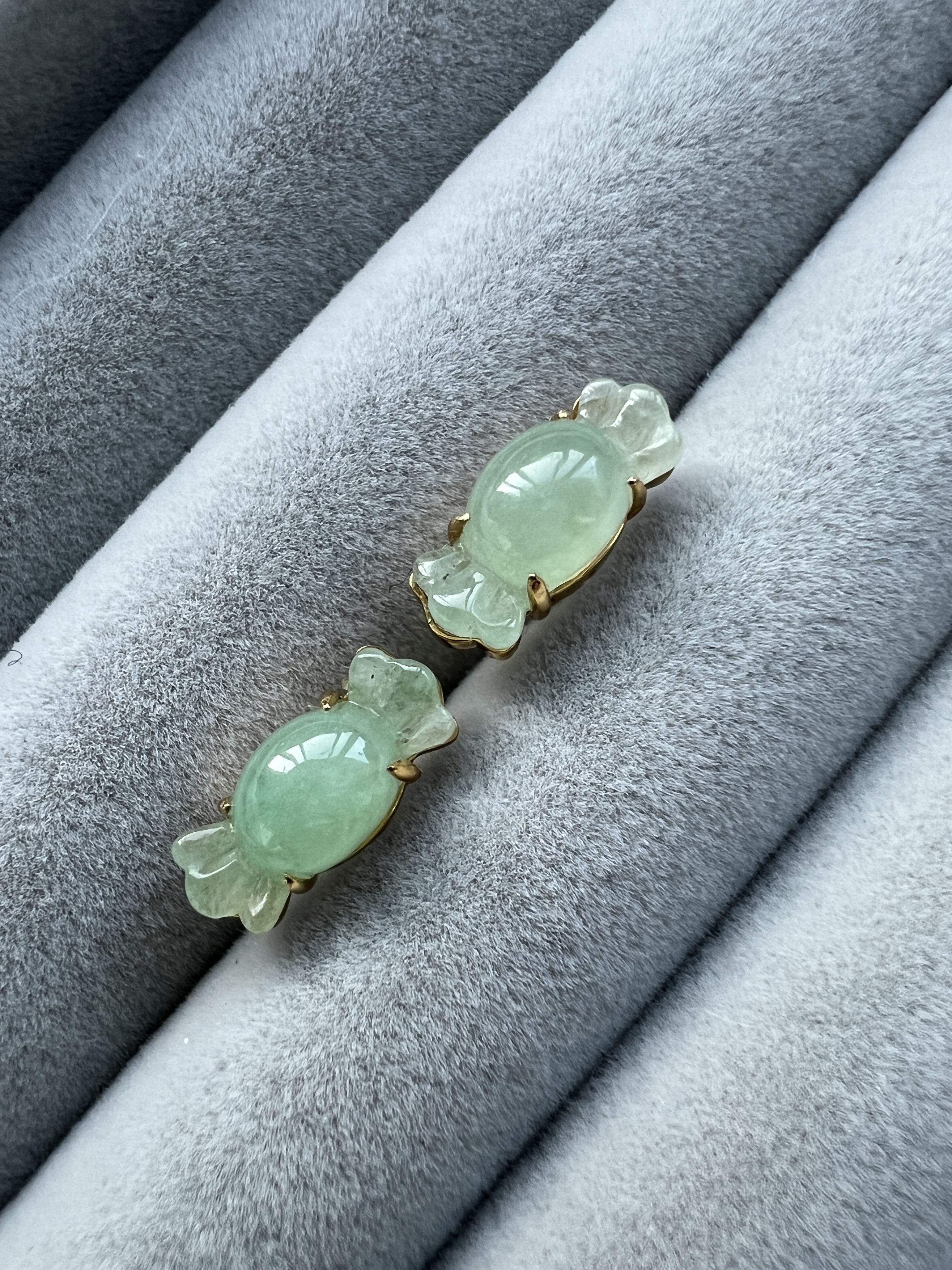 冰陽果綠糖果耳針18K