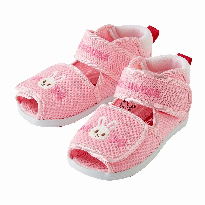 舞颯兔網眼涼鞋-粉