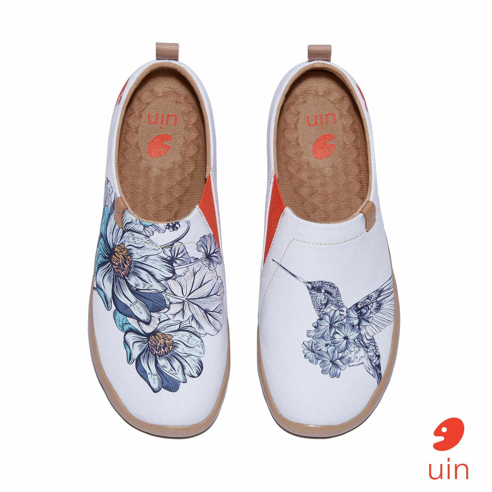 【 Uin 】西班牙原創設計 | 花鳥 彩繪鞋 休閒鞋 女鞋 懶人鞋