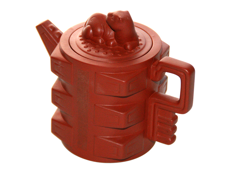 鹿港窯禮品館│創意中國古典茗壺微雕孫子兵法系列十三篇~臥虎藏龍茶壺(台灣製)