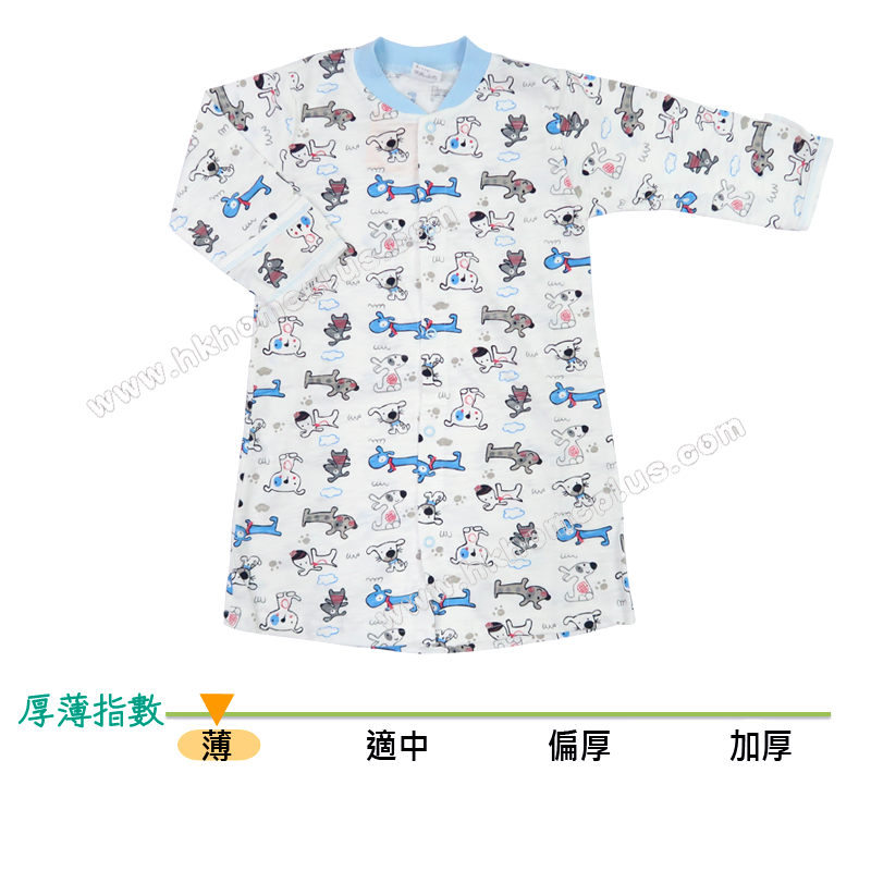 Koma Land: 嬰兒平紋長袖對胸長袍 BE5031