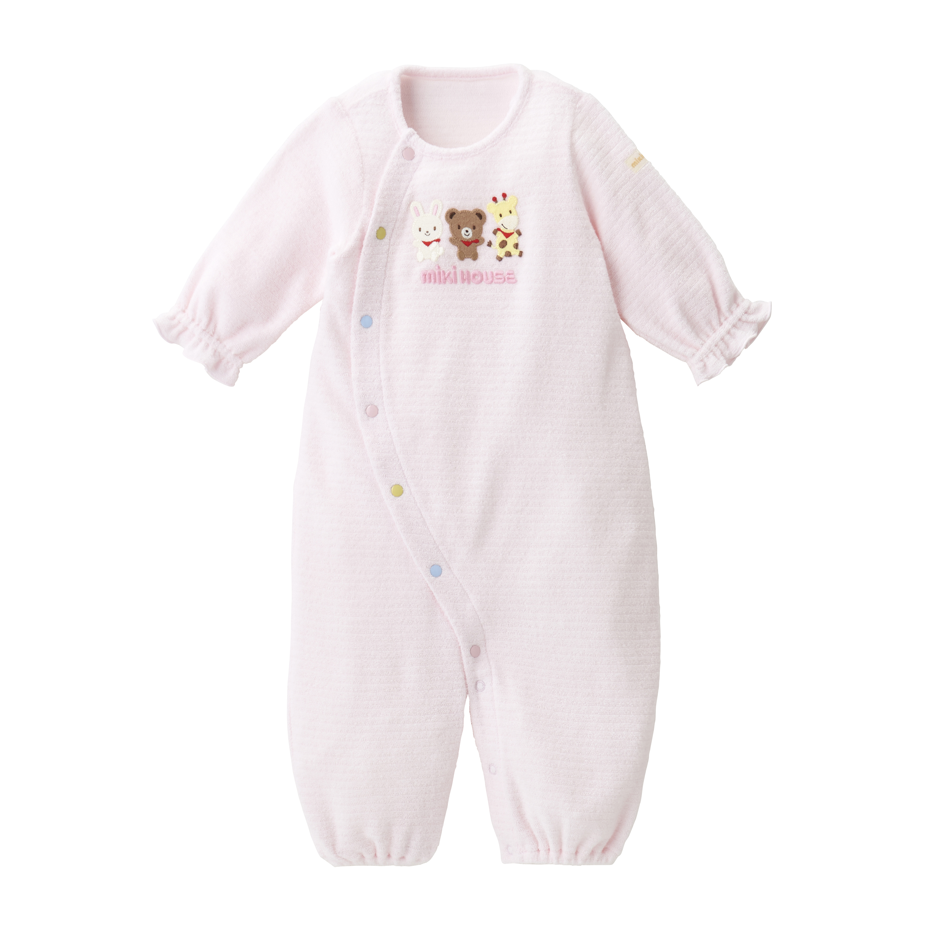 無撚紗兩穿連身衣-粉