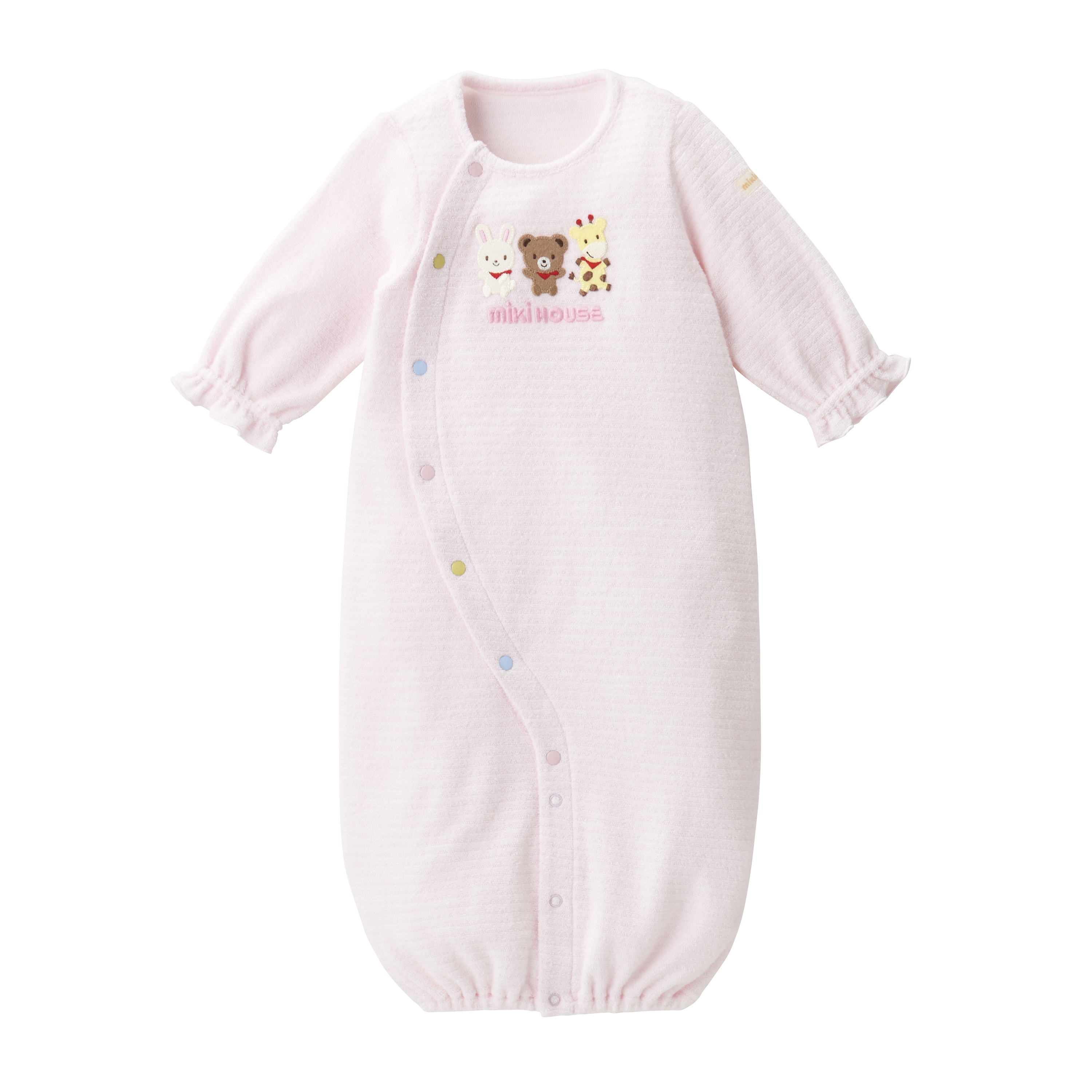 無撚紗兩穿連身衣-粉