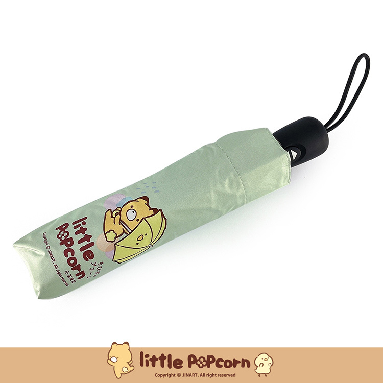 Paidal x 小玉米花Little popcorn 繽紛雨季自動三摺開收傘-綠