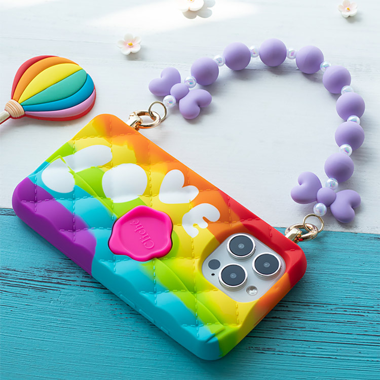 Candies iPhone 15 Pro - 彩虹蝴蝶結晚宴包