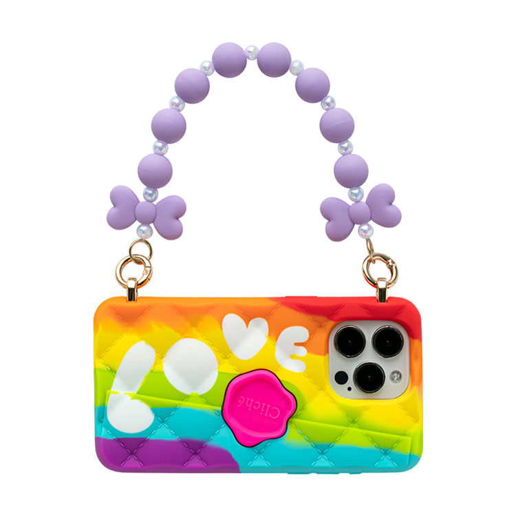 Candies iPhone 15 Pro - 彩虹蝴蝶結晚宴包