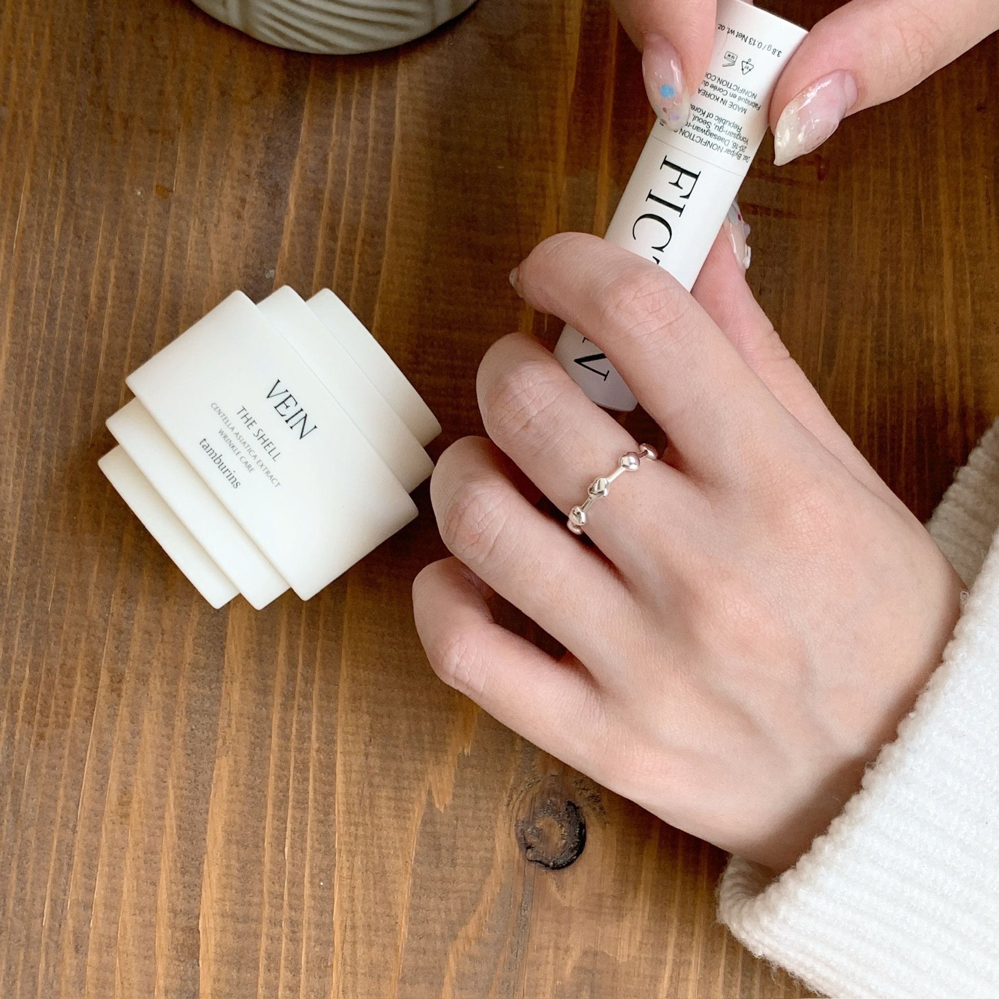 整圈澎澎愛心戒指