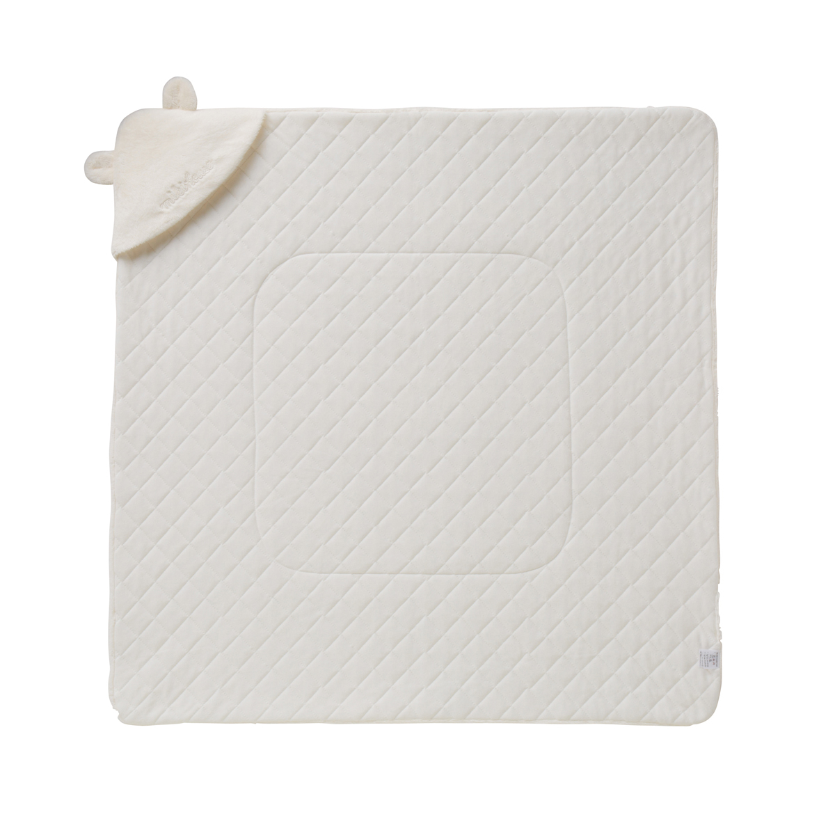 極細絨保暖耳朵造型抱被-白